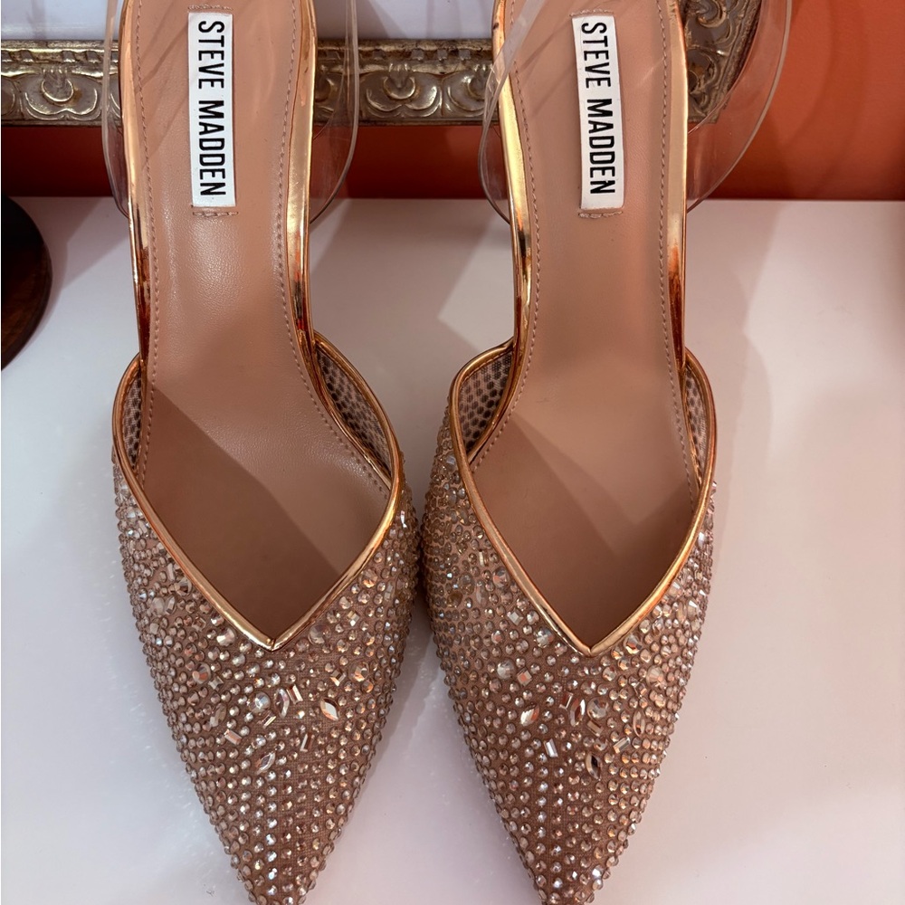 Steve Madden Women's Gold Embellished Heels